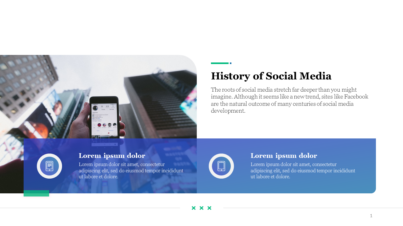 History Of Social Media PPT Template and Google Slides